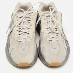 Pre Owned Yeezy x Adidas Tricolor Suede and Mesh Boost 700 Inertia Sneakers Size 42.5