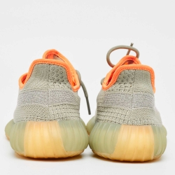 Pre Owned Yeezy x Adidas Green Knit Fabric Boost 350 V2 Desert Sage Sneakers Size 43 1/3
