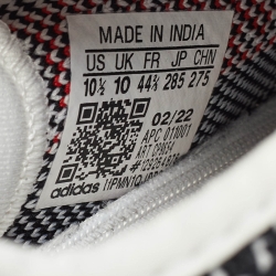 Pre Owned Yeezy x Adidas White/Black Knit Fabric Boost 350 V2 Zebra Sneakers Size 44 2/3