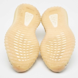 Pre Owned Yeezy x Adidas Grey Knit Fabric Lundmark Boost 350 V2 Non-Reflective Sneakers Size 39 1/3