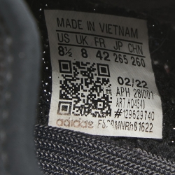 Pre Owned Yeezy x Adidas Black Knit Fabric Boost 350 V2 Onyx Sneakers Size 42