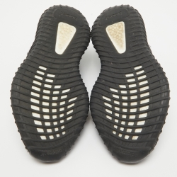 Pre Owned Yeezy x Adidas Black Knit Fabric Boost 350 V2 Onyx Sneakers Size 42