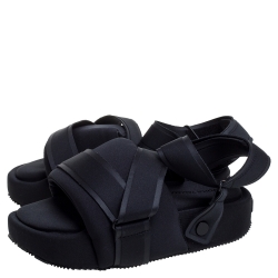 Yohji Yamamoto Black Fabric Y-3 Sandals Size 39
