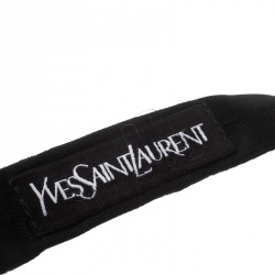 Yves Saint Laurent Black Textured Metallic Jacquard Bow Tie
