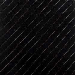 Pre Owned Yves Saint Laurent Black Lurex Striped Silk Tie