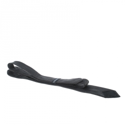 Pre Owned Yves Saint Laurent Black Lurex Striped Silk Tie