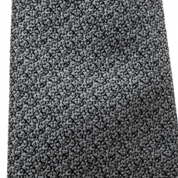 Yves Saint Laurent Grey Textured Silk Jacquard Tie