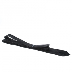 Yves Saint Laurent Black Lurex Dot Silk Jacquard Tie