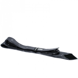 Pre Owned Yves Saint Laurent Grey Dotted Monogram Silk Traditional Tie