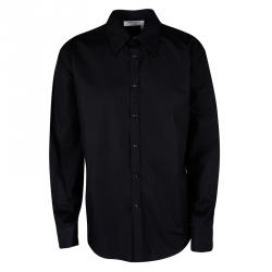 Yves Saint Laurent Paris Black Button Front Long Sleeve Shirt 4XL