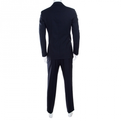 Yves Saint Laurent Navy Blue Wool Tailored Suit M