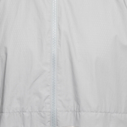 Z Zegna White & Grey Synthetic Windbreaker Jacket L