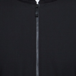 Z Zegna Techmerino Black Wool Zip Front Jacket L