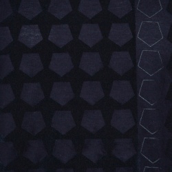 Z Zegna Navy Blue Pentagon Flock Printed Short Sleeve T-Shirt XL