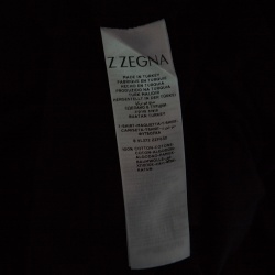 Z Zegna Navy Blue Pentagon Flock Printed Short Sleeve T-Shirt XL