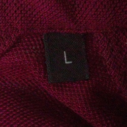 Pre Owned Z Zegna Techmerino Burgundy Honeycomb Knit Polo T-Shirt L