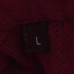 Pre Owned Z Zegna Techmerino Burgundy Honeycomb Knit Polo T-Shirt L