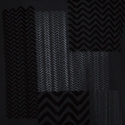 Pre Owned Z Zegna Black Zigzag Flock Printed Short Sleeve T-Shirt XL