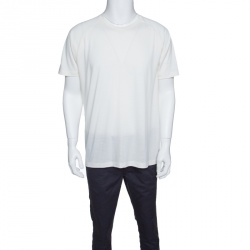 Z Zegna Techmerino Cream Wool Jersey Raglan Sleeve T-Shirt XL