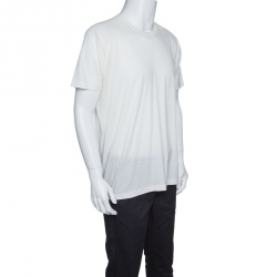 Z Zegna Techmerino Cream Wool Jersey Raglan Sleeve T-Shirt XL