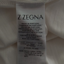 Z Zegna Techmerino Cream Wool Jersey Raglan Sleeve T-Shirt XL