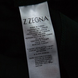 Pre Owned Z Zegna Green Pentagon Flock Printed Short Sleeve T-Shirt XL