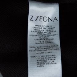 Z Zegna Black Chevron Print Sweatshirt L