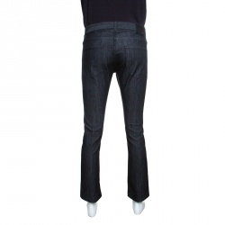 Pre Owned Z Zegna Black Denim Straight Fit Jeans M