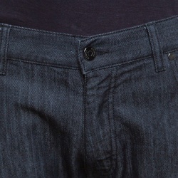 Pre Owned Z Zegna Black Denim Straight Fit Jeans M