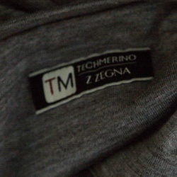 Pre Owned Z Zegna Techmerino Grey Wool Crew Neck T-Shirt M