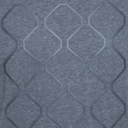 Z Zegna Grey Cotton Geometric Pattern Crew Neck T-Shirt M