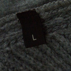 Z Zegna Grey Quilted Front Panel Chunky Knit Zip Front Cardigan L