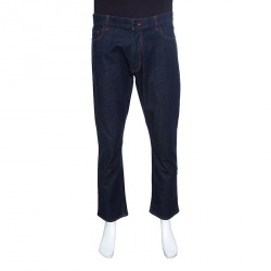 Pre Owned Z Zegna Indigo Dark Wash Regular Fit Denim Jeans XL