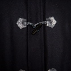 Pre Owned Z Zegna Navy Blue Wool Panel Detail Puffer Down Jacket M