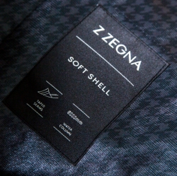Z Zegna Black Soft Shell Travel Essential Zip Front Jacket L