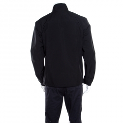 Z Zegna Black Soft Shell Travel Essential Zip Front Jacket L