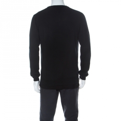 Pre Owned Z Zegna Black Cotton Double Layer Sweatshirt XXL 