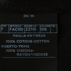 Pre Owned Z Zegna Black Cotton Double Layer Sweatshirt XXL 