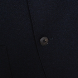 Pre Owned Z Zegna Navy Blue Wool Techmerino Slim Fit Suit M