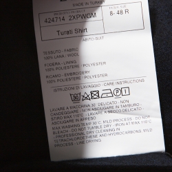 Pre Owned Z Zegna Navy Blue Wool Techmerino Slim Fit Suit M