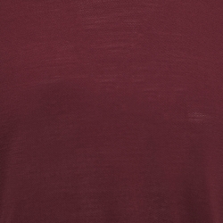 Pre Owned Z Zegna Techmerino Burgundy Wool Knit Crew Neck T-Shirt XXL