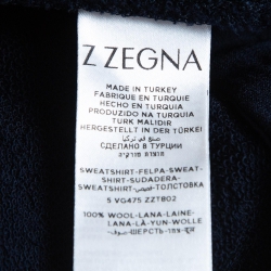 Z Zegna Navy Blue Tech-Merino Zipper Jacket S