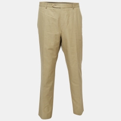 Su Misura Light Brown Cotton Trousers