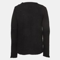 Zadig & Voltaire Black Patterned Wool and Acrylic Sweater L