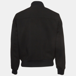 Zadig & Voltaire Black Wool Blend Twill Zip Front Jacket L