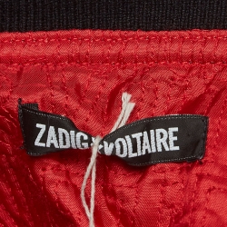 Zadig & Voltaire Black Wool Blend Twill Zip Front Jacket L