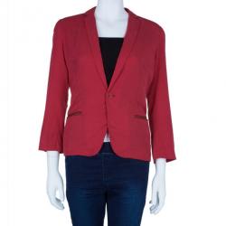 Pre Owned Zadig & Voltaire Red Casual Fitted Blazer XS