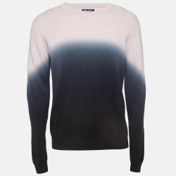Pink/Navy Blue Ombre Cotton Sweatshirt