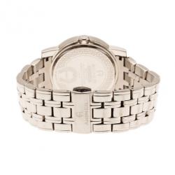 Pre Owned Aigner Cream Stainless Steel Cortina Men's Wristwatch 38MM