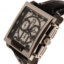 Pre Owned Aigner Beige Stainless Steel Porto Cervo Men's Wristwatch 40MM